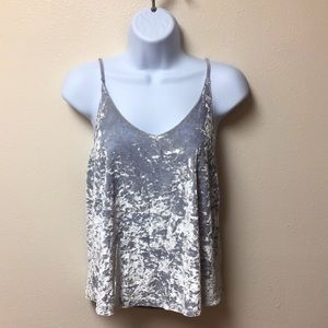 American Eagle Lake gray/blue velvet Cami